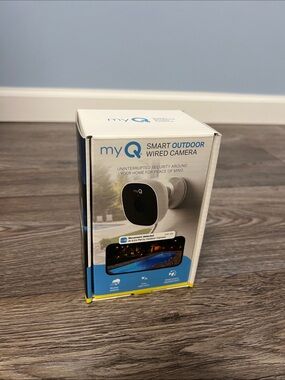 myQ Smart Outdoor Wired Camera - White/Black